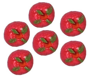 Dollhouse Miniature Tomato, 6 Pc